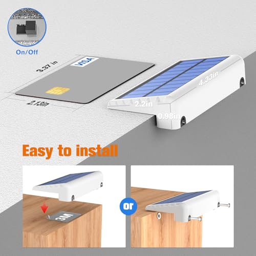 Solar Fence Lights Outdoor 8 Pack (8 Count)