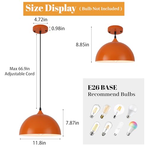 Orange Pendant Lights (3 Count)