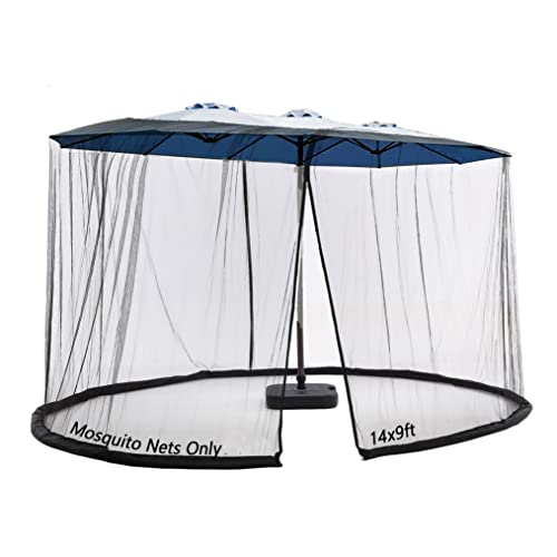Mosquito Netting for 14FT Patio Umbrella Double