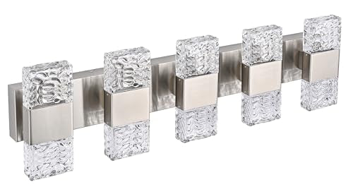30.3 in LED Bathroom Lighting Fixtures Brushed Nickel Dimmable 40W