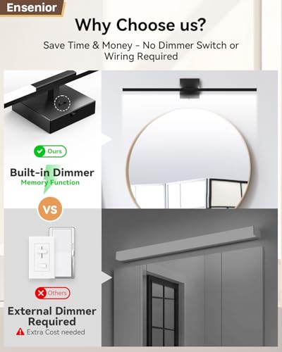 32" Modern Black Bathroom Vanity Lights