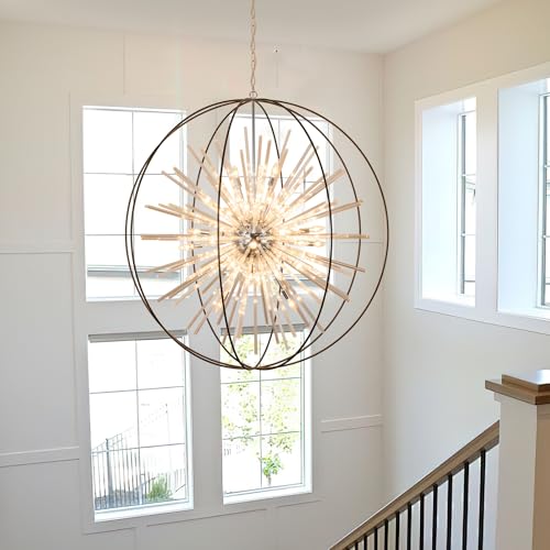 Extra Large Modern Black Crystal Chandelier for High Ceiling Foyer