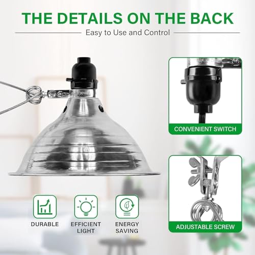 GP-093 6-Pack Clamp Lamp Light with 8.5 Inch Aluminum Reflector up to 150 Watt E26 (no Bulb Included), 6 Feet Cord (6 Count)