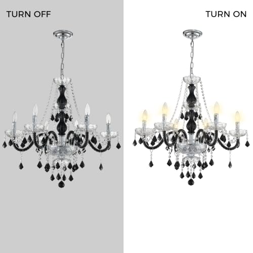 Saint Mossi Black and Clear Crystal Chandelier
