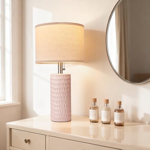 20.5" Modern Ceramic Table Lamps for Bedroom Set of 2