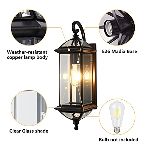 Copper Outdoor Wall Lights 20" H Exterior Light Fixture Oil Rubbed Bronze Anti