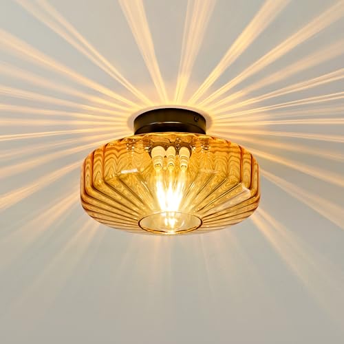 Glass Semi Flush Ceiling Lights