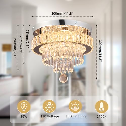 11.8" Crystal Ceiling Light