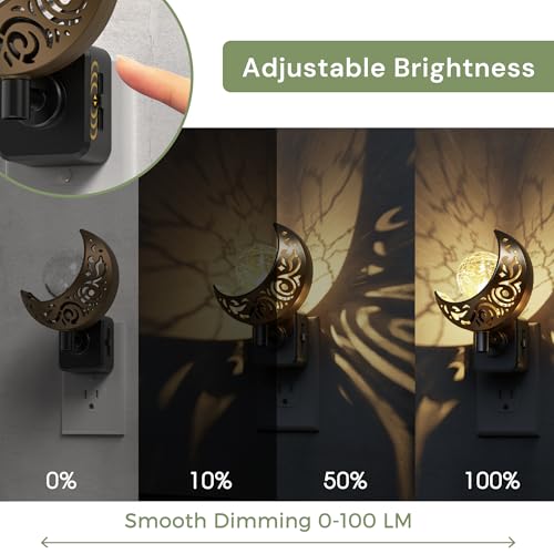 Night Lights Plug into Wall Moon Sphere Decor Night Light