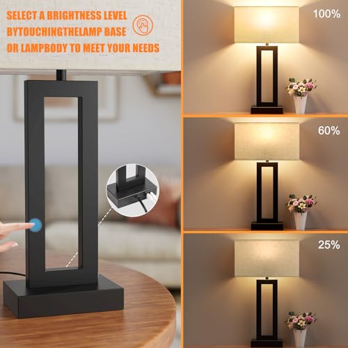 22" Tall Living Room Lamps for Night Stands (2 Count)