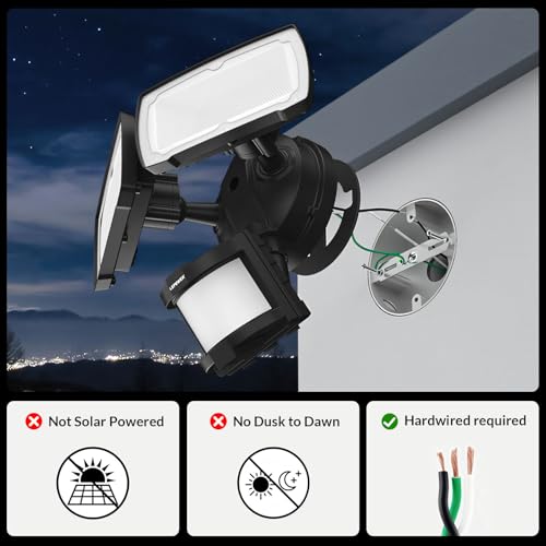 Hardwired LED Security Lights Motion Sensor Outdoor
