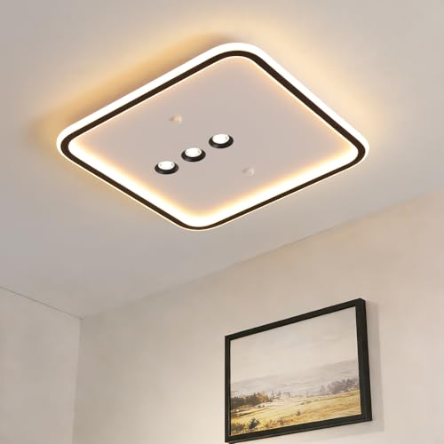 Square Diamond LED Ceiling Light with 3 Spotlights
