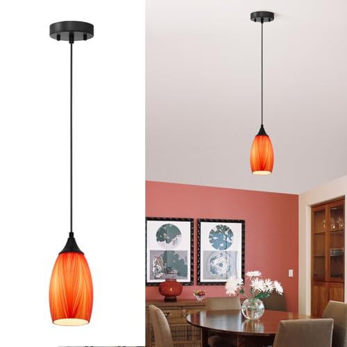 Vintage Art Orange Pendant Lighting