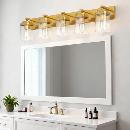 Brushed Gold Bathroom Light Fixtures