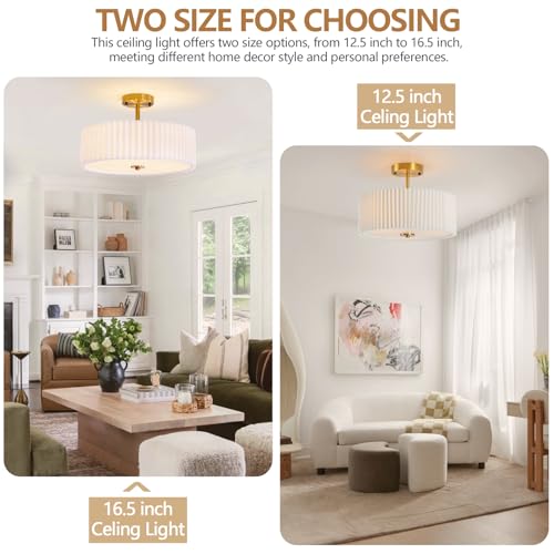 16.5" Semi Flush Mount Ceiling Light