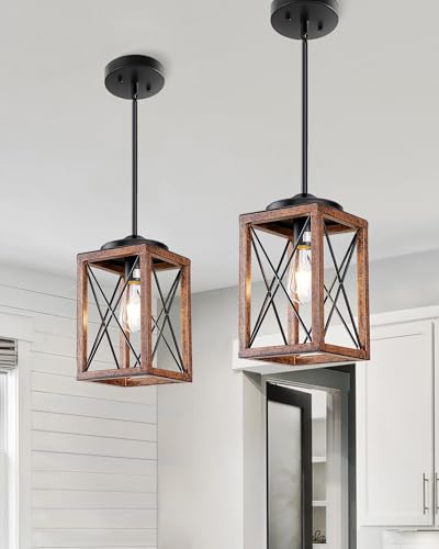 2 Pack Farmhouse Pendant Light (2 Count)