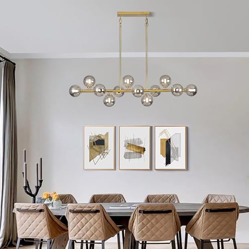 50" Large Glass Globe Sputnik Chandelier