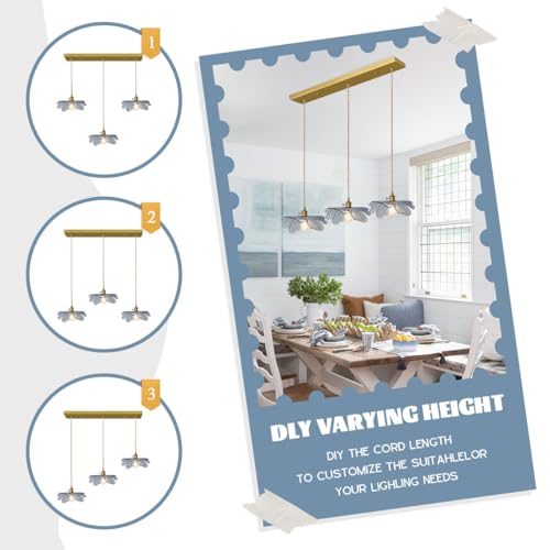 3 Light Hand Blown Glass Chandelier