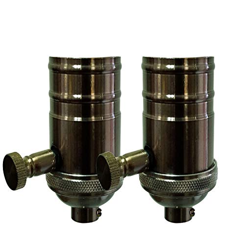 Vintage Turn Knob Dimmer Lamp Socket for Incandescent LED Bulbs (2 Count)