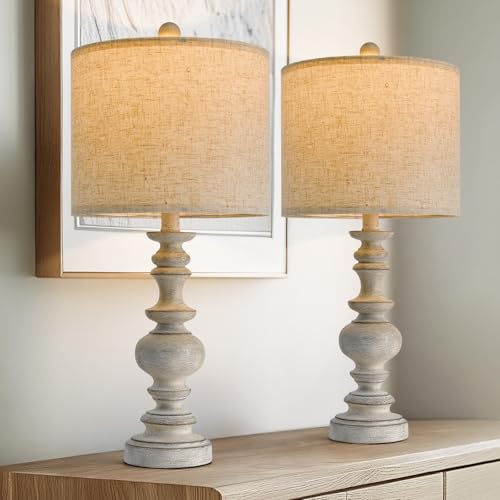 24" Farmhouse Retro Table Lamp Set of 2 (2 Count)