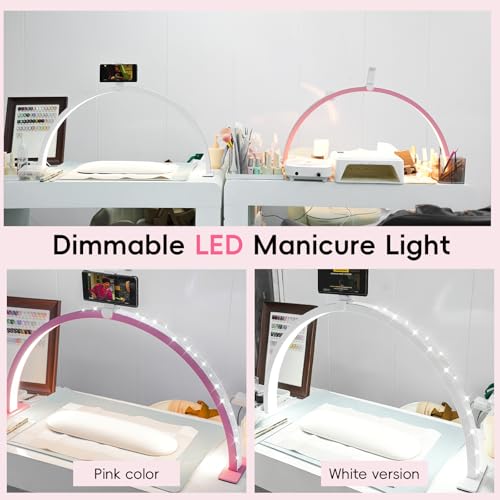 Large 29 inch Half Moon Light for Nail Desk