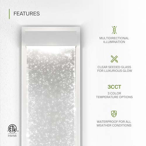 LED 24" Bubble Glass Wall Light Fixture (4 Count)