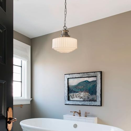 Vintage Milk Glass Pendant Light Fixtures