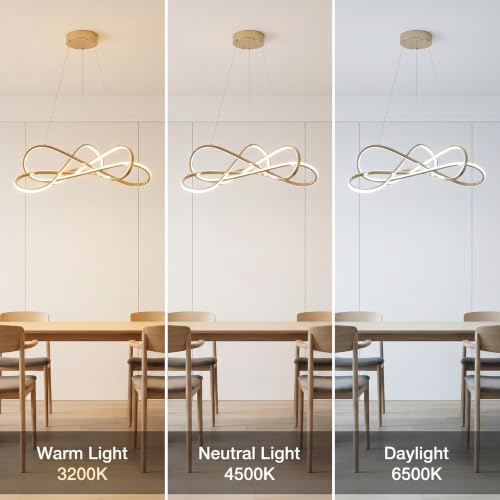 Modern Gold Plated LED Pendant Chandelier Light