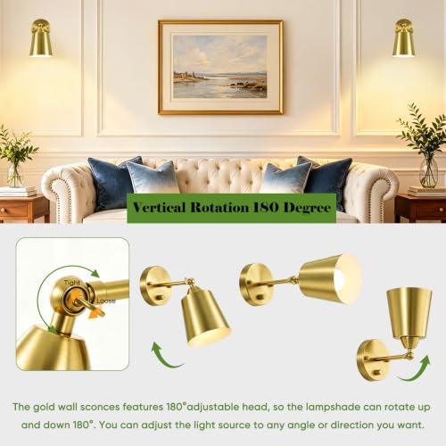 Set of 2 Wall Sconces for Bathroom (2 Count)