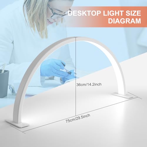 Half Moon Nail Light for Desk with Knob