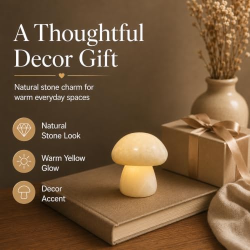 Natural Marble Mushroom Table Lamp