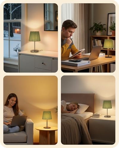 Small Bedside Table Lamps Set of 2 (2 Count)