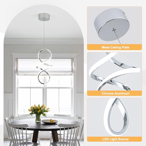 Spiral Modern LED Pendant Lights Kitchen Island