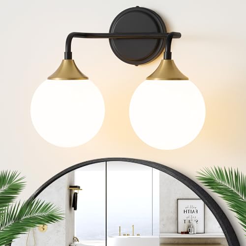 Black Gold Bathroom Light Fixtures Over Mirror Vanity 2