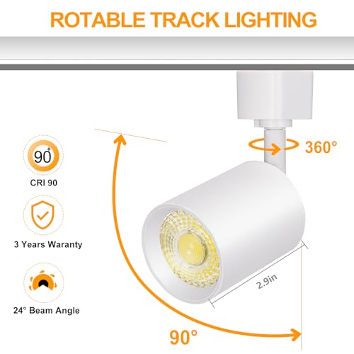12 Light LED Track Lighting Kit with 13FT H Type Track Rail