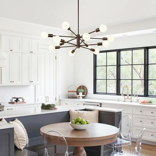 11" 52" Height Adjustable Sputnik Chandeliers Dining Room Light Fixture