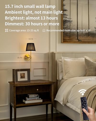 Gold Cordless Wall Sconces Set of 2 (2 Count)