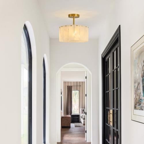 Modern Alabaster Ceiling Light