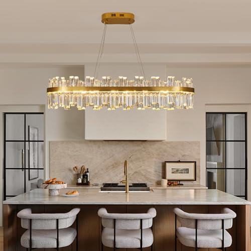 Modern Gold Crystal Chandelier