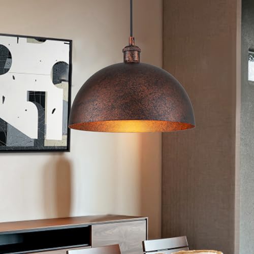 11.8” Industrial Metal Dome Pendant Light