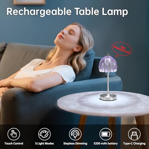 Tulip Table Lamp with 5200mAh Battery & Touch Control