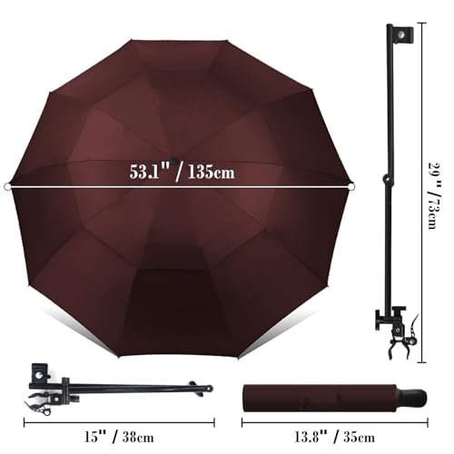 Adjustable Sun Umbrella with Clamp Clip