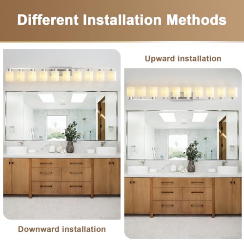10 Light Bathroom Light Fixtures (10 Count)