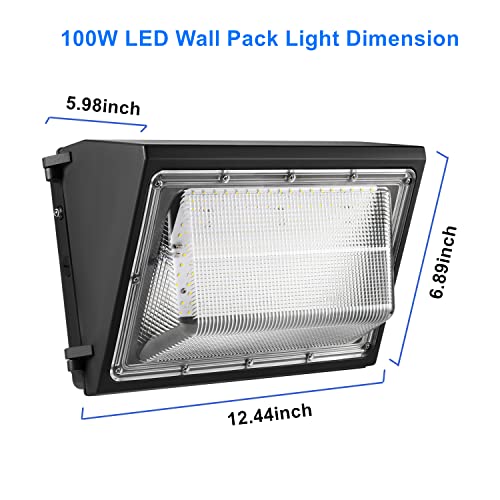 4PACK Dusk to Dawn 100W LED Wall Pack Light Fixture (4 Count)
