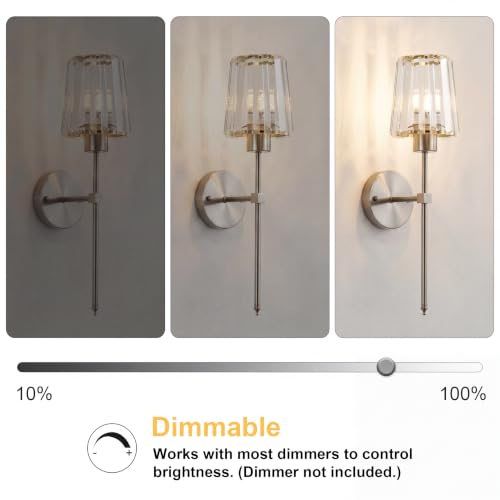 Hardwired Crystal Wall Sconces Set of 2 (2 Count)