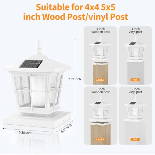 Solar Post Cap Light 4pack (4 Count)