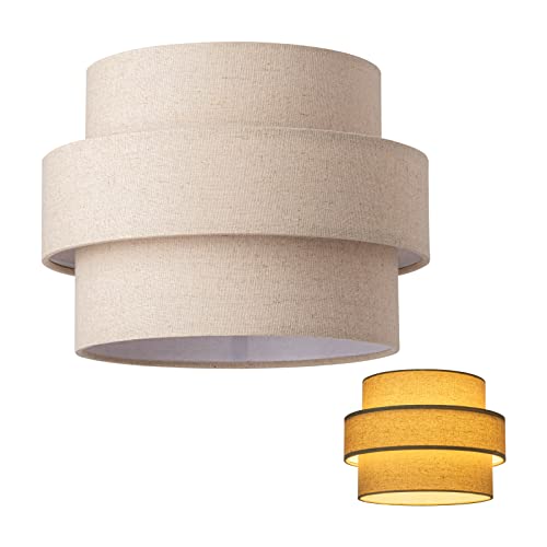 3 tier Drum Lamp Shade for Pendant Lighting Floor Lamps Replacement Shade