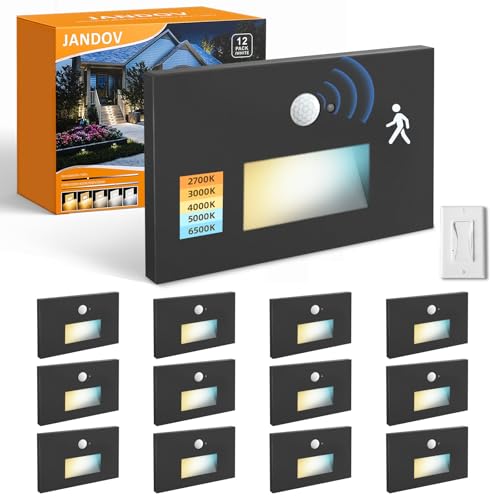 12 Pack 5CCT 120V Motion Sensor Step Lights (12 Count)