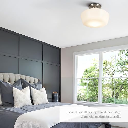 Schoolhouse Style Semi Flush Mount Ceiling Light Fixture