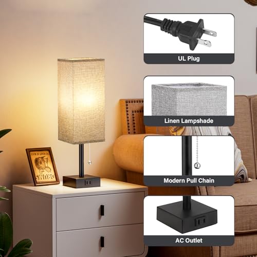 Bedside Lamp for Bedroom Set of 2 (2 Count)